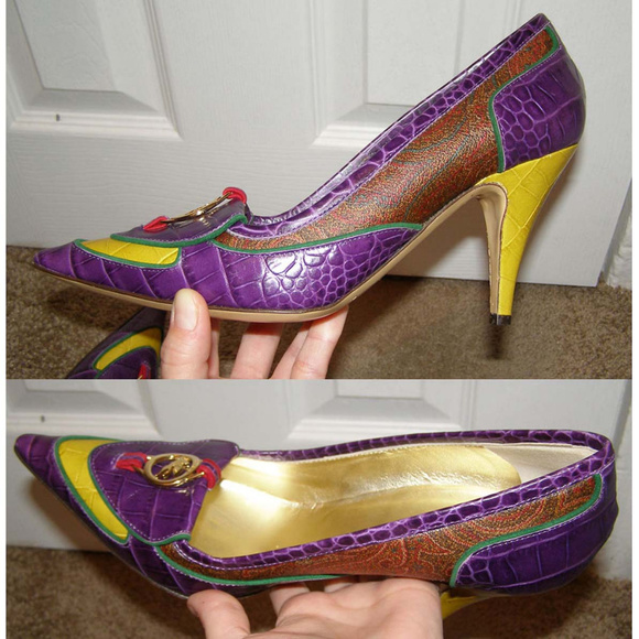 Stunning Etro paisley & croc embossed pumps 8.5 - Picture 5 of 8